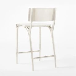 Oro Polished Silver Counter Stool Set Of 4 -Home Furnishing Store OroPlshdSlvrCounterStool3QBSSS22