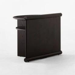 Osoppo Black Ebonized Ash Wood Nightstand -Home Furnishing Store OsoppoBlackNightstand3QBSSF22