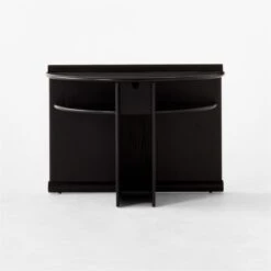 Osoppo Black Ebonized Ash Wood Nightstand -Home Furnishing Store OsoppoBlackNightstandSOSSF22