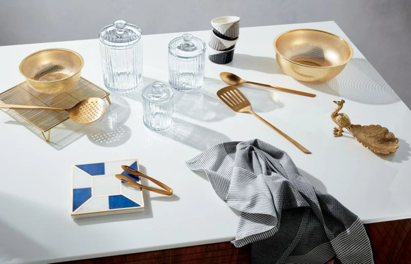 Brushed Gold Cooking Utensils Set Of 3 4 Brushed Gold Cooking Utensils Set Of 3 - Image 2