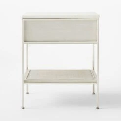 Connoisseur 2-Drawer White Oak Wood Nightstand With Marble Top Model 8714 -Home Furnishing Store PaulMccobb8714WWCnNtstdSDSSS22