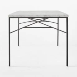Pavilion Black Metal Outdoor Dining Table With Marble Top Large Model 6142 11 Pavilion Black Metal Outdoor Dining Table With Marble Top Large Model 6142 -Home Furnishing Store Pavilion6142LBkDnTbWMbTpSDSSS23