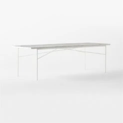 Pavilion Ivory Metal Outdoor Dining Table With Marble Top Large Model 6142 -Home Furnishing Store Pavilion6142LIvDnTbWMbTp3QSSS23