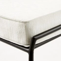 Pavilion Black Armless Outdoor Dining Chair With Ivory Sunbrella ® Cushion Model 6150 -Home Furnishing Store Pavilion6350IvArmlssDnChAVSSS21