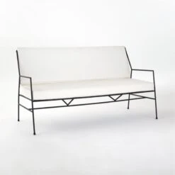 Pavilion Outdoor Sofa With Ivory Sunbrella ® Cushions Model 6490 -Home Furnishing Store Pavilion6490IvorySofa3QSSS21