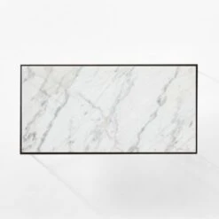 Pavilion Black Metal Outdoor Coffee Table With Marble Top Model 6511 -Home Furnishing Store Pavilion6511BkCfTbWMbTpTOPSSS23