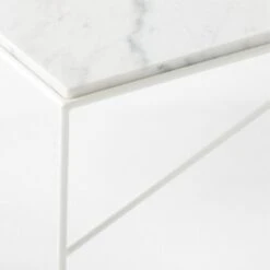 Pavilion Ivory Metal Outdoor Coffee Table With Marble Top Model 6511 -Home Furnishing Store Pavilion6511IvCfTbWMbTpAVSSS23