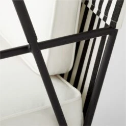 Pavilion Black Outdoor Cabana Chair With Sunbrella Cushion And Shade Model 6571 -Home Furnishing Store PavilionMd6530BkCbChrNSdAVSSS22