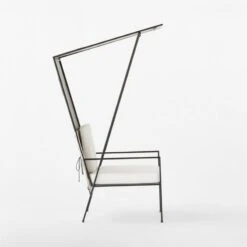 Pavilion Black Outdoor Cabana Chair With Sunbrella Cushion And Shade Model 6571 -Home Furnishing Store PavilionMd6530BkCbChrNSdSDSSS22