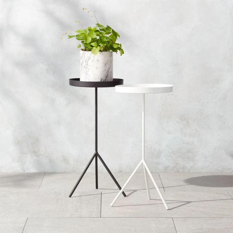 Pavilion White Cocktail Table/Plant Stand 21.5" 6 Pavilion White Cocktail Table/Plant Stand 21.5" - Image 4