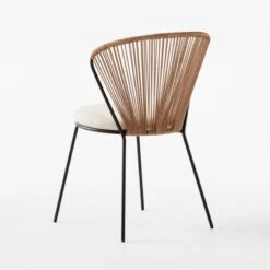 Peek Rattan Outdoor Dining Chair With Ivory Sunbrella® Cushion -Home Furnishing Store PeekDiningChair3QBSSS23