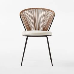 Peek Rattan Outdoor Dining Chair With Ivory Sunbrella® Cushion -Home Furnishing Store PeekDiningChairSOSSS23