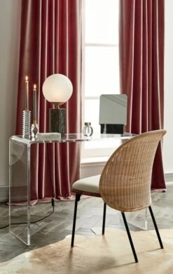 Velvet Dusty Orchid Curtain Panel 48"x120" -Home Furnishing Store PeekabooAcrylicConsoleTableKN20