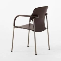 Pesaro Black Leather Dining Armchair -Home Furnishing Store PesaroBlkLthrDiningChair3QBSSF22