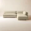 Piazza 4-Piece Modular Camel Brown Boucle Sectional Sofa With White Oak Legs 105'' -Home Furnishing Store Piazza4PcCmBcMdApStWOkLgSHF23