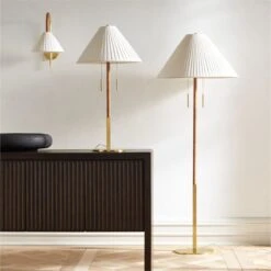 Pogo Brass And Cane Floor Lamp -Home Furnishing Store PogoLightingCollectionPCF21 1x1