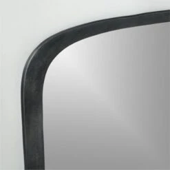 Ponder Large Black Wall Mirror 48"x34" -Home Furnishing Store PonderBlkMrr48x34inAV2SHF22