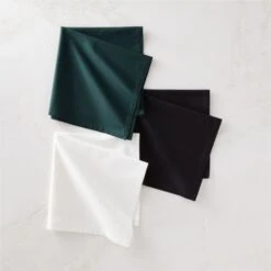 Poplin Dark Green Cloth Napkins Set Of 8 -Home Furnishing Store PoplinNapkinGroupFHF22