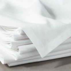 Poplin White Cloth Napkins Set Of 8 -Home Furnishing Store PoplinWhiteNapkinS8ROF18