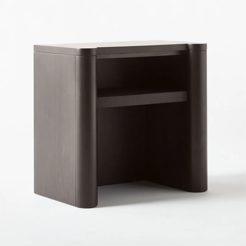Port Blackened Wood Nightstand 6 Port Blackened Wood Nightstand - Image 4