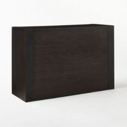 Port Low 4-Drawer Blackened Walnut Wood Dresser -Home Furnishing Store PortBlckndWdShrtDresser3QBSSS21