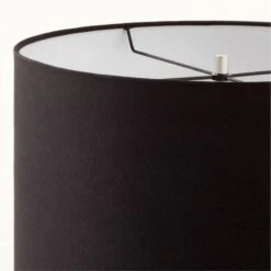 Prix Leather And Polished Nickel Floor Lamp -Home Furnishing Store PrixBlkLthrFloorLampAV2SHS23