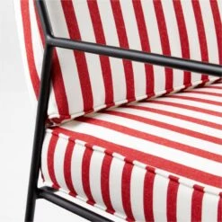 Pavilion Black Metal Outdoor Lounge Chair With Striped Cushion Model 6471 13 Pavilion Black Metal Outdoor Lounge Chair With Striped Cushion Model 6471 -Home Furnishing Store PvlnBkLngChrWSdChM6471AVSSS22