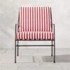Pavilion Black Metal Outdoor Lounge Chair With Striped Cushion Model 6471 -Home Furnishing Store PvlnBkLngChrWSdChM6471SHS22