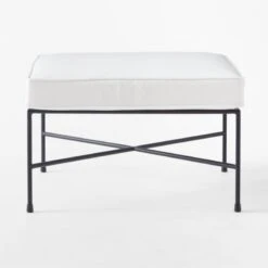 Pavilion Outdoor Ottoman Cover -Home Furnishing Store PvlnBkOttmnWIvChM6573SOSSS22