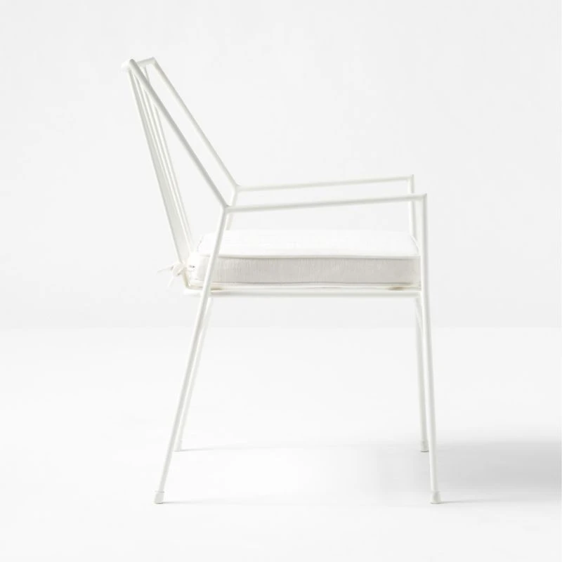 Pavilion Ivory Outdoor Dining Armchair With Ivory Sunbrella Cushion Model 6470 7 Pavilion Ivory Outdoor Dining Armchair With Ivory Sunbrella Cushion Model 6470 - Image 5