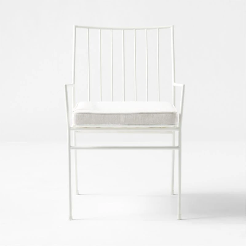 Pavilion Ivory Outdoor Dining Armchair With Ivory Sunbrella Cushion Model 6470 5 Pavilion Ivory Outdoor Dining Armchair With Ivory Sunbrella Cushion Model 6470 - Image 3