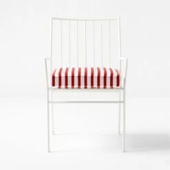 Pavilion Ivory Outdoor Patio Dining Armchair With Striped Sunbrella Cushion Model 6470 13 Pavilion Ivory Outdoor Patio Dining Armchair With Striped Sunbrella Cushion Model 6470 -Home Furnishing Store PvlnIvDngChrWStdChM6470SOSSS22