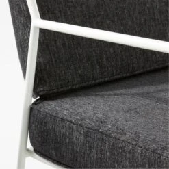 Pavilion Ivory Metal Outdoor Lounge Chair With Grey Cushion Model 6471 -Home Furnishing Store PvlnIvLngChrWGyChM6471AVSSS22