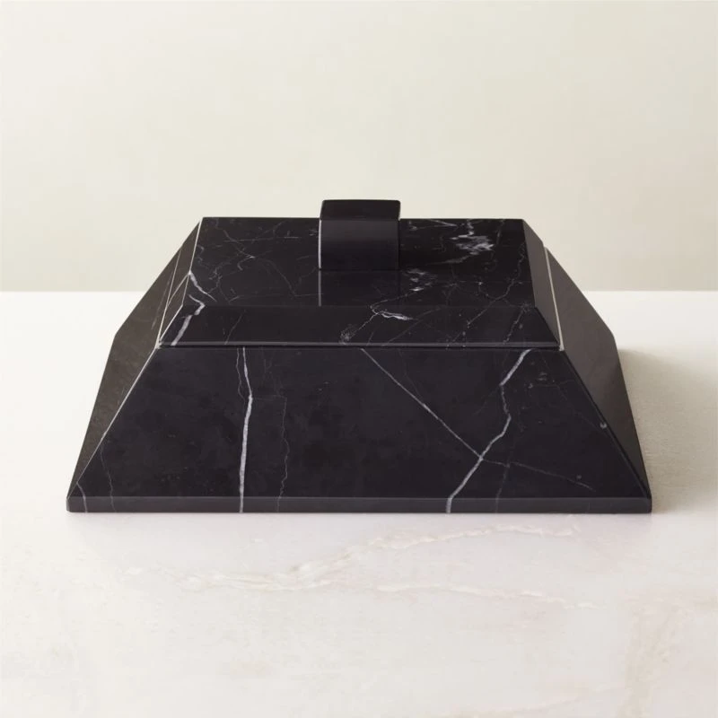Pyramid Black Marble Box 3 Pyramid Black Marble Box