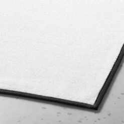 Range Organic Cotton White Bath Runner Rug With Black Trim 24"x60" 8 Range Organic Cotton White Bath Runner Rug With Black Trim 24"x60" -Home Furnishing Store RangeOgCttnWtNBkBathMatAVSHS22