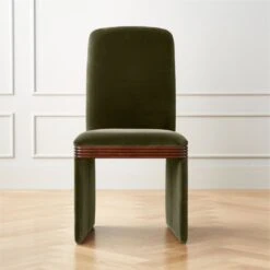 Rhodes Green Upholstered Velvet Dining Chair Set Of 4