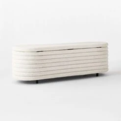Rialto Ivory Storage Bench -Home Furnishing Store RialtoStorageBench3QBSSS21