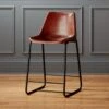 Roadhouse Saddle Leather Counter Stool -Home Furnishing Store RoadhouseSaddleLthrCntrStl24SHF16 1x1