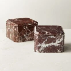 Rosa Levanto Emerald Cut Marble Box 10 Rosa Levanto Emerald Cut Marble Box -Home Furnishing Store RosaLevantoEmeraldCutBoxAV3SHS22