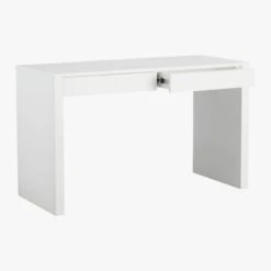 Runway 2-Drawer White Lacquered Wood Desk -Home Furnishing Store RunwayDesk3QAVF15