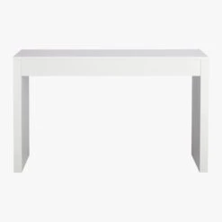 Runway 2-Drawer White Lacquered Wood Desk -Home Furnishing Store RunwayDeskBackF15