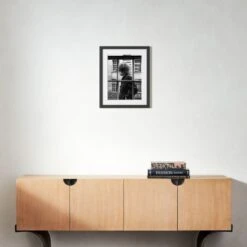 'Bob Dylan, 1966' Photographic Print In Black Frame 17.5"x21.5" -Home Furnishing Store SEBobDylanBlk17p5x21p5S22 3D