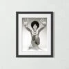 'Diana Ross Reaching Out' Photographic Print In Black Frame 21.5"x17.5" -Home Furnishing Store SEDianaRossBlk21p5x17p5SS22 3D