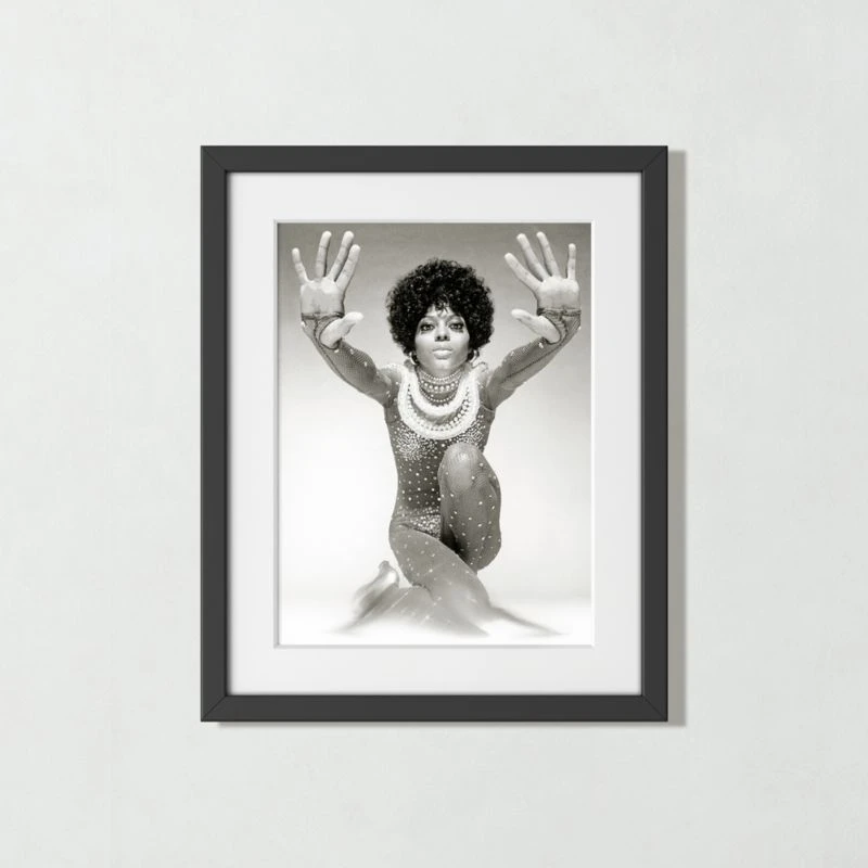 'Diana Ross Reaching Out' Photographic Print In Black Frame 21.5"x17.5" 3 'Diana Ross Reaching Out' Photographic Print In Black Frame 21.5"x17.5"