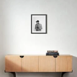 'Jay Z At MILK Studios' Photographic Print In Black Frame 17.5"x21.5" -Home Furnishing Store SEJayZMILKStdBlk17p5x21p5S22 3D