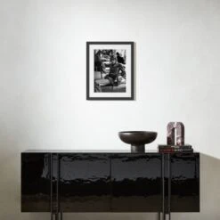 'Yves Saint Laurent In His Studio' Photographic Print In Black Frame 17.5"x21.5" -Home Furnishing Store SEYSLaurentStdBk17p5x21p5F22 3D