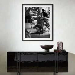 'Yves Saint Laurent In His Studio' Photographic Print In Black Frame 17.5"x21.5" -Home Furnishing Store SEYSLaurentStdBk33x39p5F22 3D