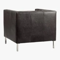 Savile Bello Black Leather Tufted Chair 11 Savile Bello Black Leather Tufted Chair -Home Furnishing Store SavileLeatherChairR3QF16