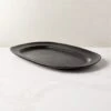 Sculpt Terracotta Large Black Platter -Home Furnishing Store SculptBlkTrrcttLrgPlatterSHF22