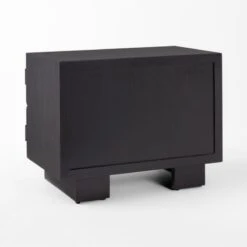 Seacliff 2-Drawer Black Oak Wood Nightstand -Home Furnishing Store SeacliffNightstand3QBSSS22